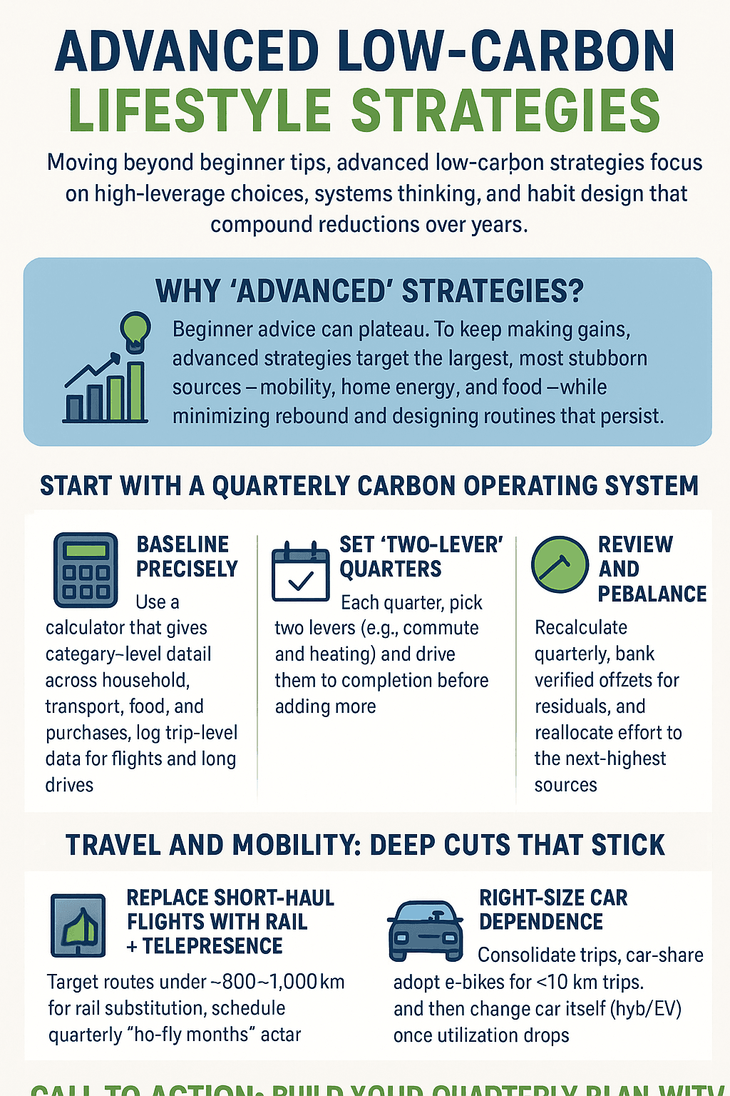 Estrategias avanzadas para un estilo de vida bajo en carbono: Acciones de alto impacto que se acumulan 2 Estilo de vida avanzado con bajas emisiones de carbono