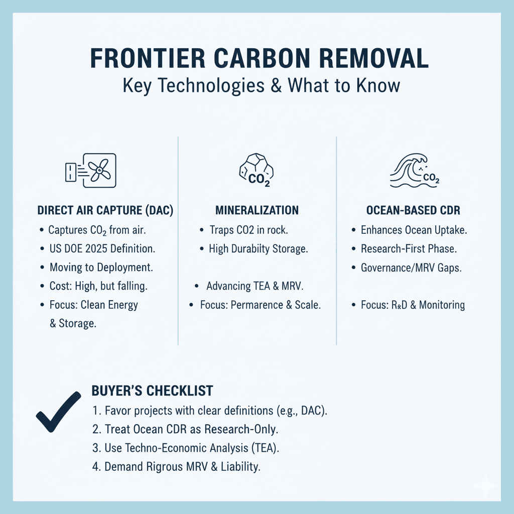 Technologies de pointe en matière d'élimination du carbone
