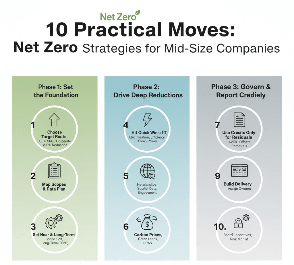 10 praktische Maßnahmen: Net Zero-Strategien für mittelständische Unternehmen 2 10 praktische Maßnahmen: Net Zero-Strategien für mittelständische Unternehmen