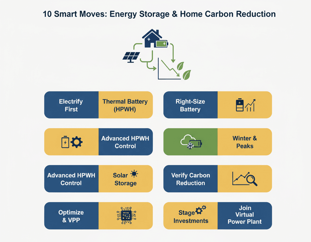 Energieopslag en koolstofvermindering thuis